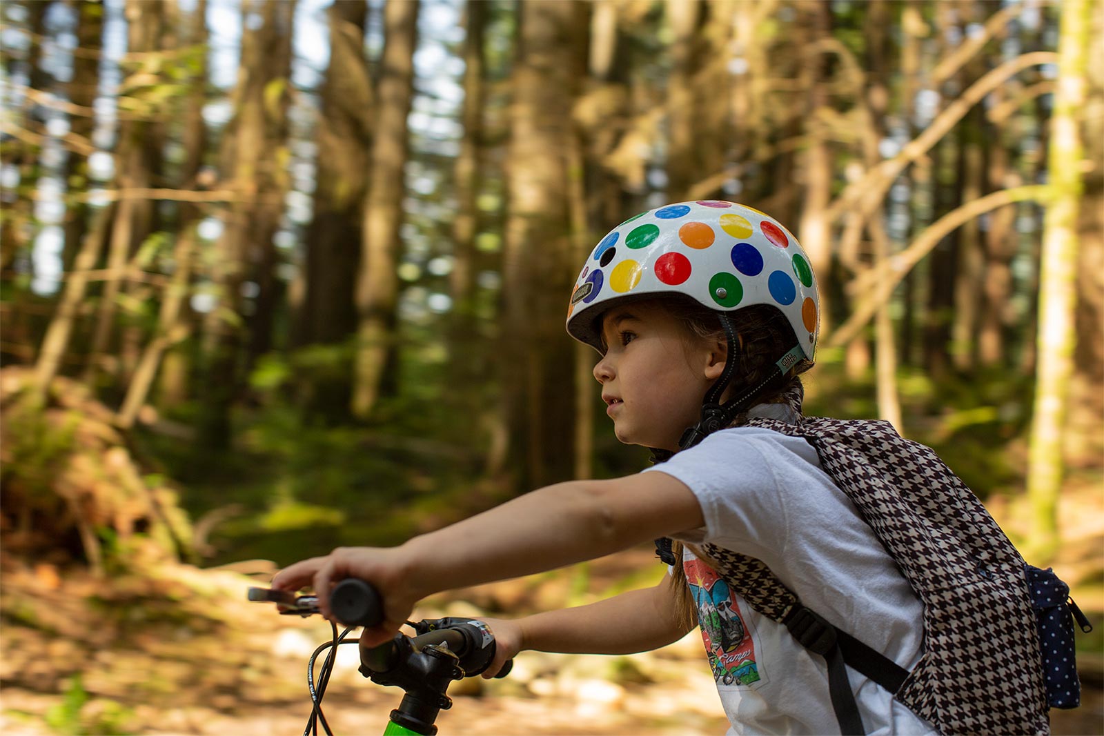 Girl riding a bike