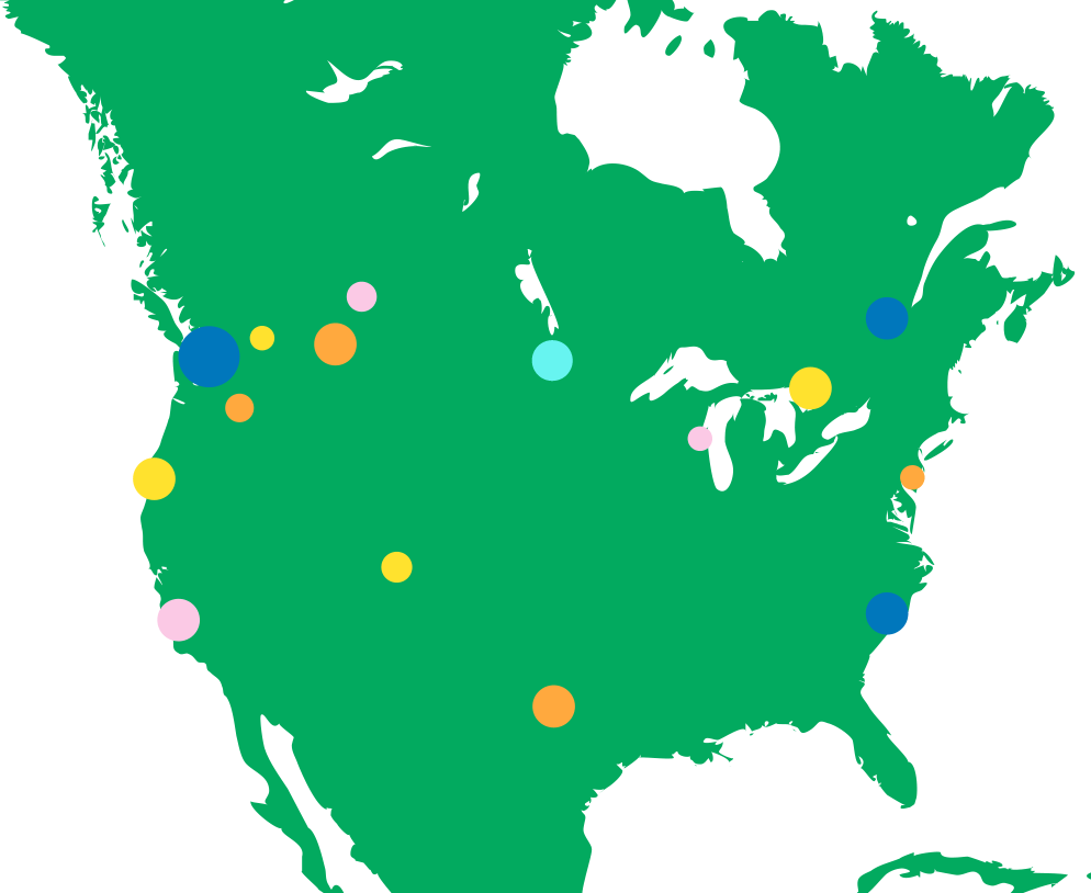 A map of North America